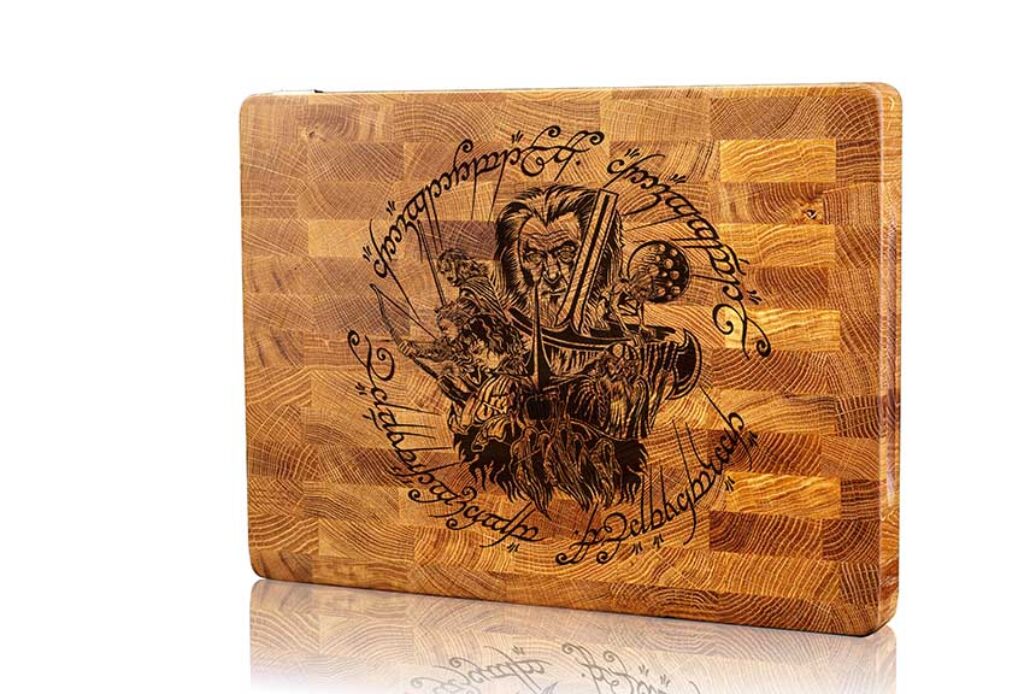 Fellowship of the Ring Collage Cutting Board