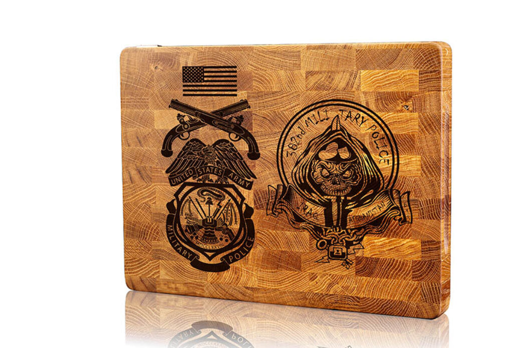 Military Police Tribute Board: US Army and 382nd MP Emblem Duo