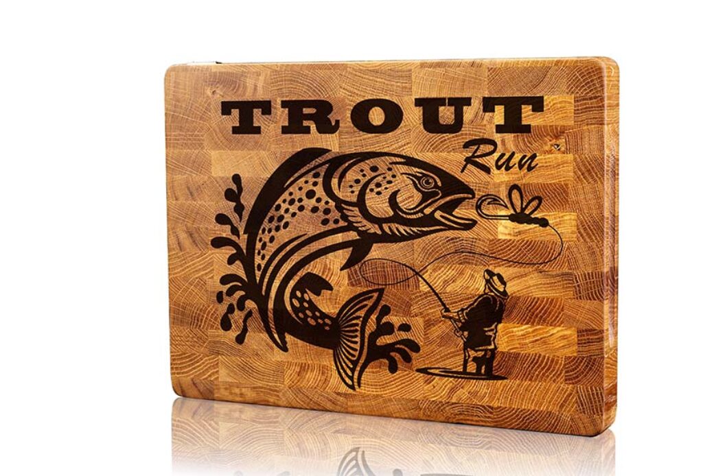 Trout Run: A Splash of Nature on Your Cutting Board