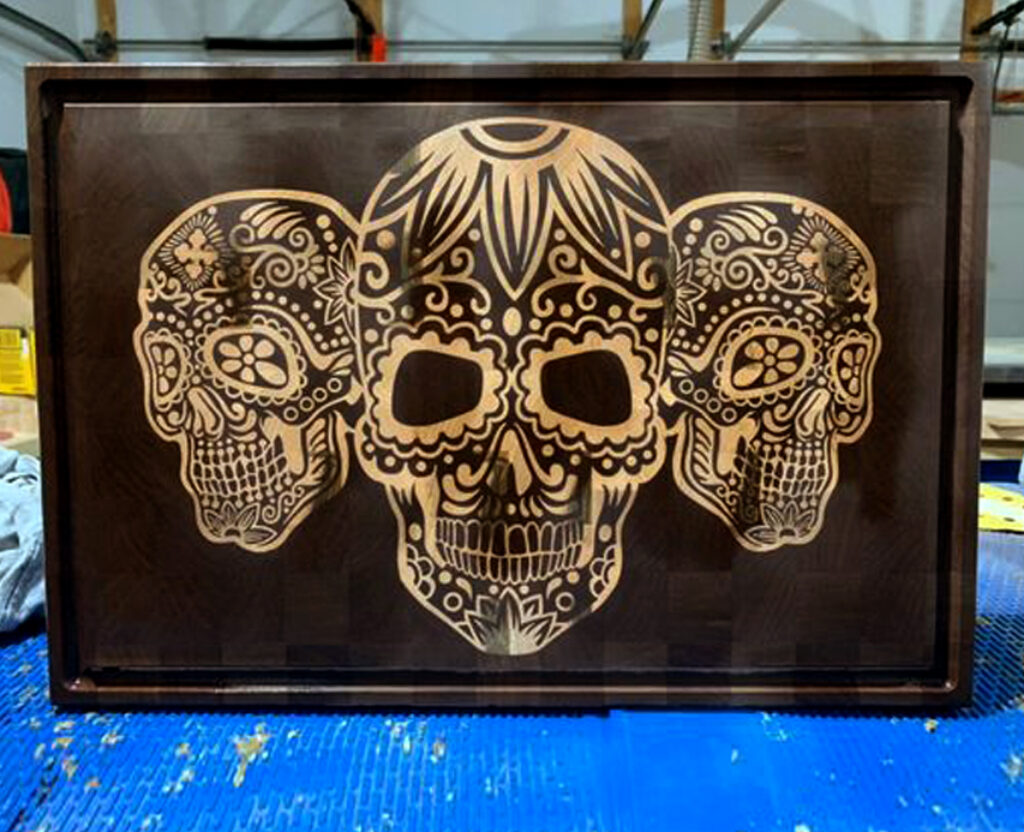 Mexican Fiesta Sugar Skulls Cutting Board