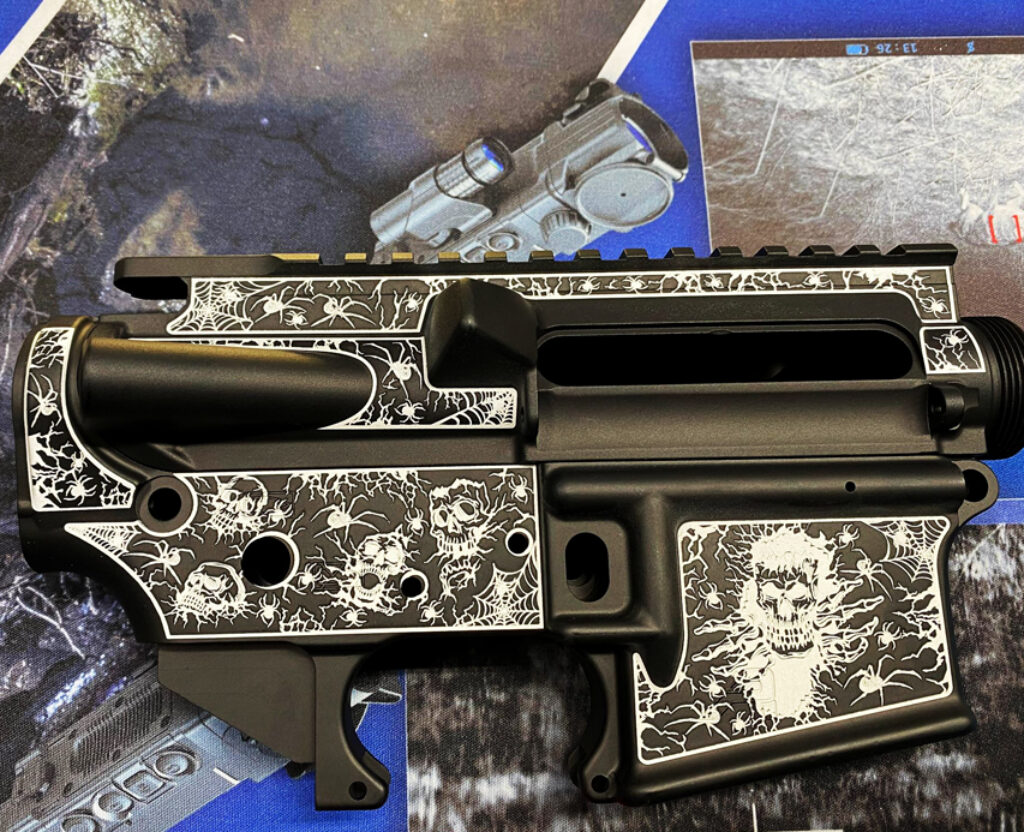 Skull and Spider AR15 Rifle Design