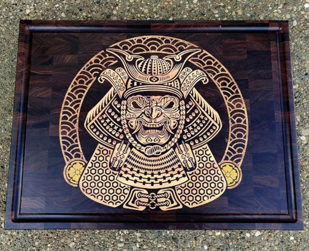 Samurai Serenity: Traditional Elegance Cutting Board