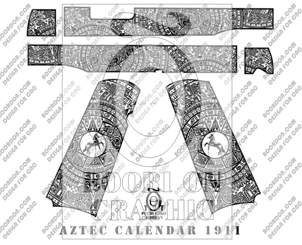 Aztec Calendar Colt 1911 Design