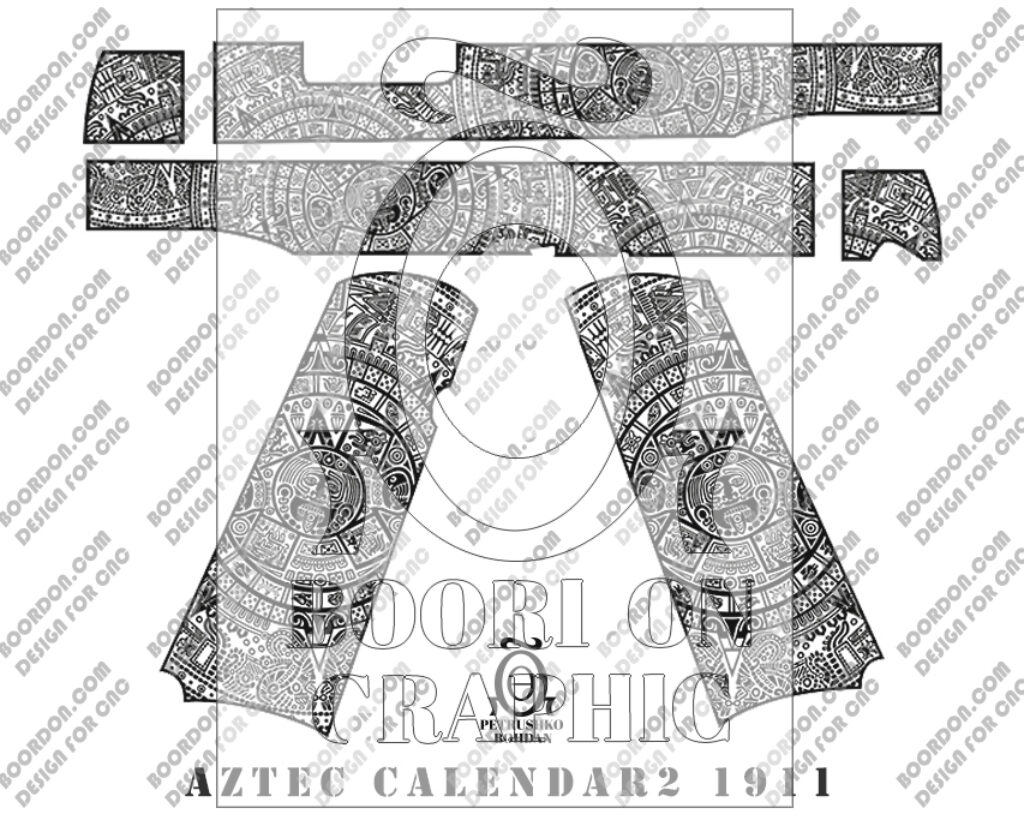 Aztec Calendar Colt 1911 Design