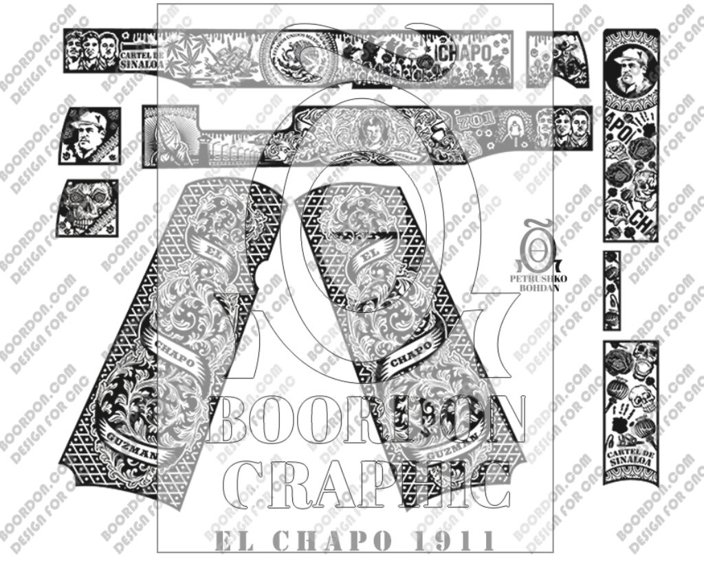 El Chapo Guzmán Tribute Colt 1911 Design