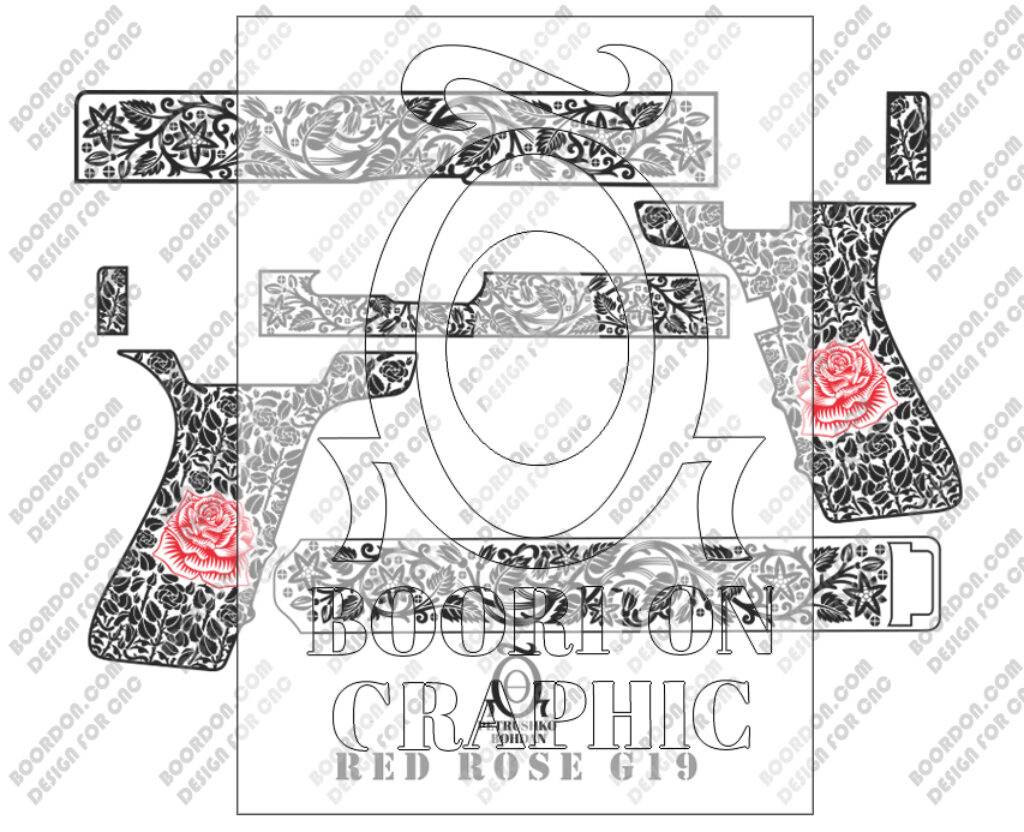 Rose Pattern Glock 17, 19 Design
