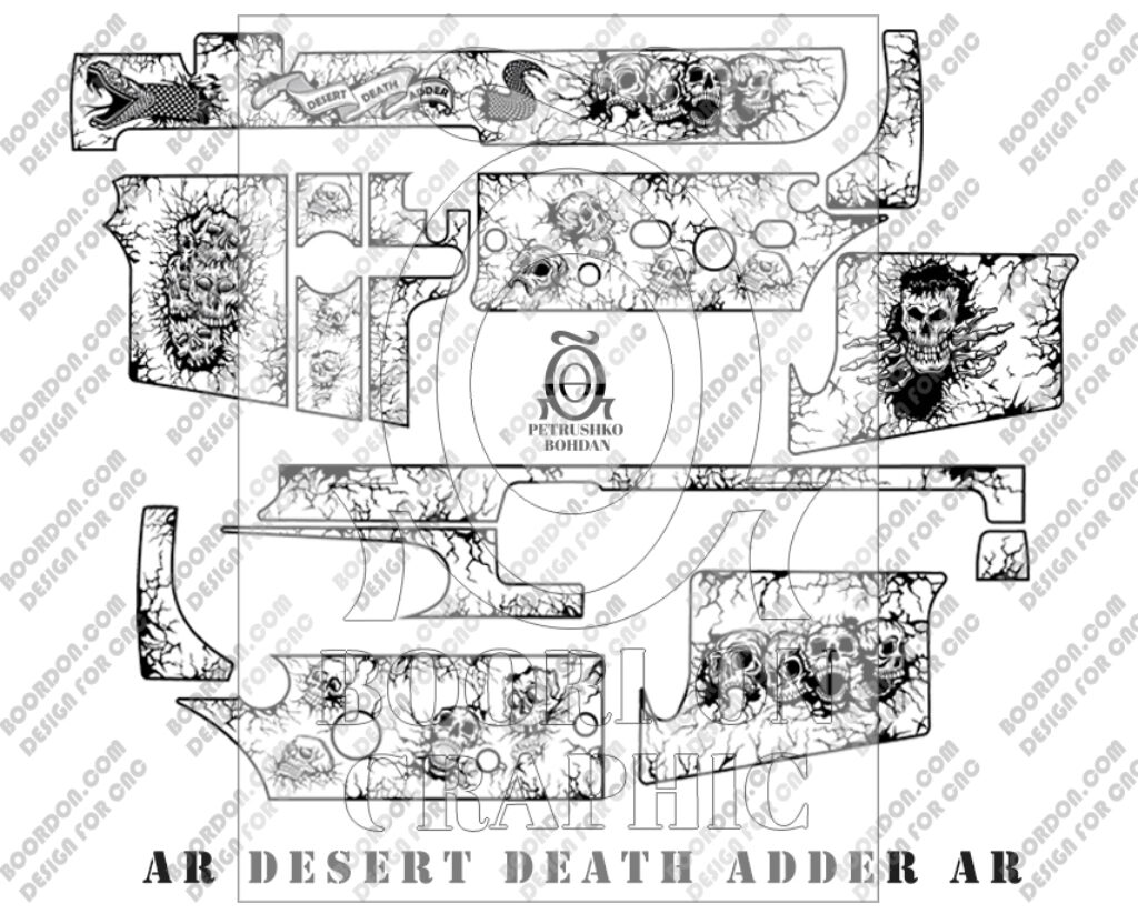 Custom Desert Death Adder AR15 Designs
