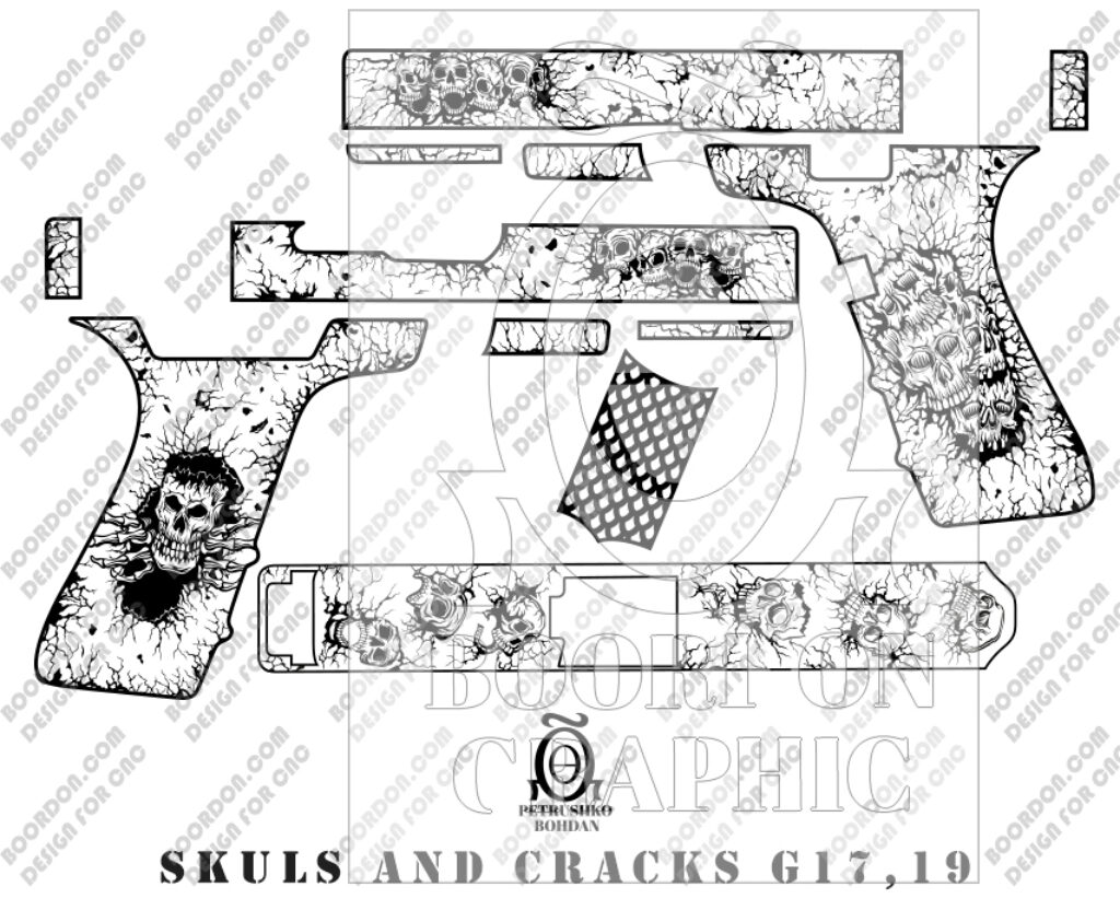 Cracked Skull Glock 17, 19