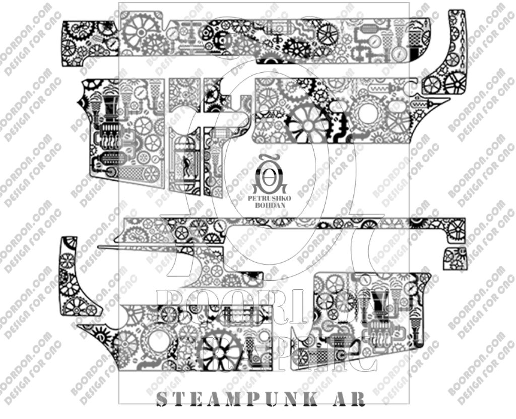 Steampunk AR15 Rifle Design