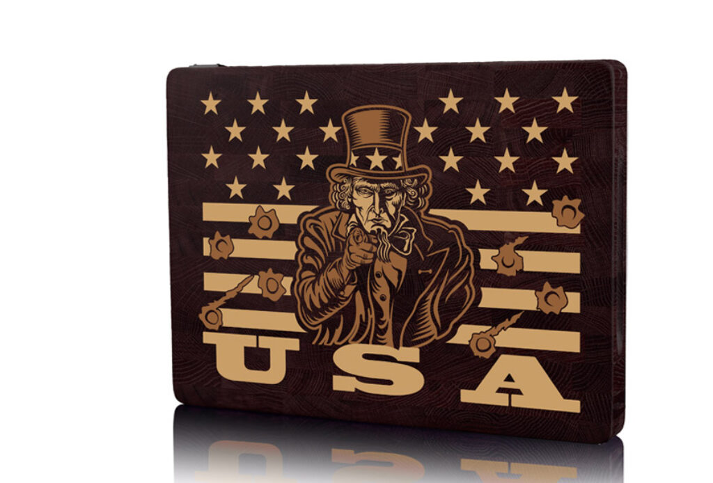 Uncle Sam USA Engraving Design