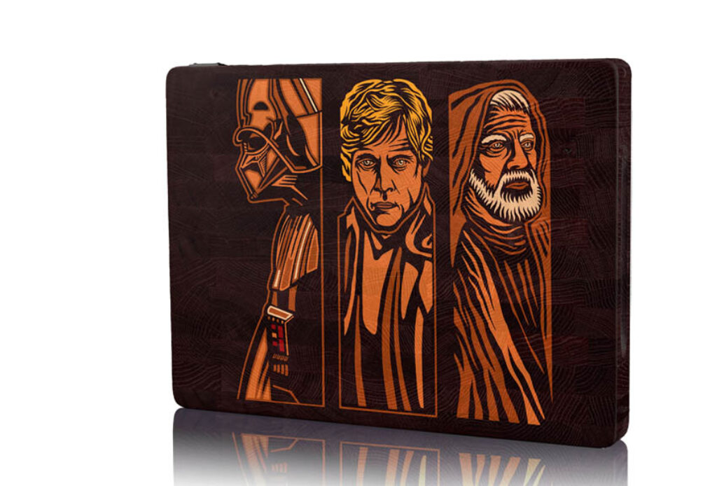 Epic Star Wars Characters Engraving Design