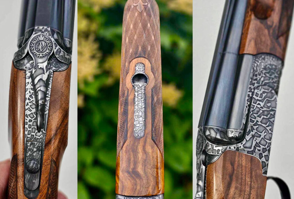 Hawk Feather Texture Engraving Design for Pirezzi Hunting Shotgun